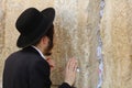 Orthodox Jewish Man at the Western Wall in Jerusalem